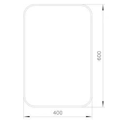 GoodHome Miroir salle de bains rectangulaire 40x60 cm Tisa noir* Miroir Simple