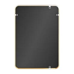 GoodHome Miroir salle de bains rectangulaire 100x70 cm, doré, Tisa