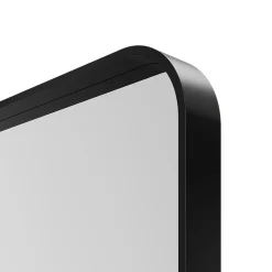 GoodHome Miroir salle de bains rectangulaire 100x70 cm, noir, Tisa* Miroir Simple