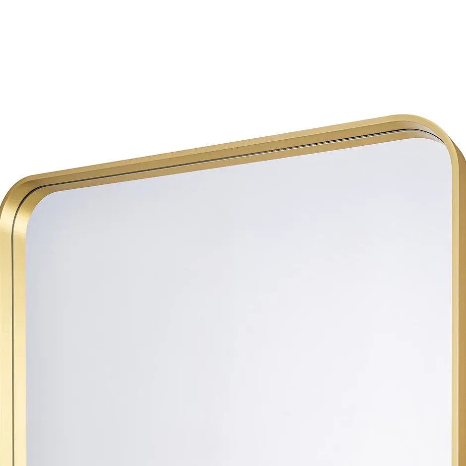GoodHome Miroir salle de bains rectangulaire 40x60 cm Tisa doré* Miroir Simple