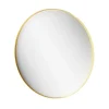 GoodHome Miroir salle de bains rond Ø100 cm, doré, Tisa* Miroir Simple