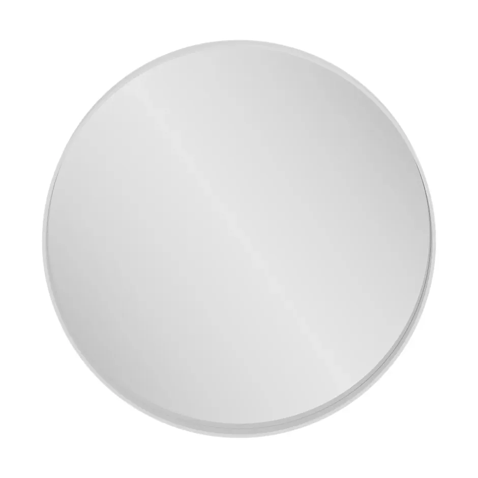 GoodHome Miroir salle de bains rond Ø80 cm, blanc, Tisa
