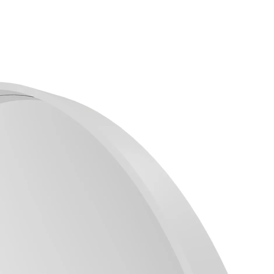 GoodHome Miroir salle de bains rond Ø80 cm, blanc, Tisa