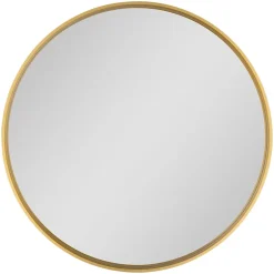 GoodHome Miroir salle de bains rond diamètre 60 cm Tisa doré