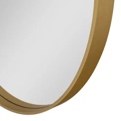 GoodHome Miroir salle de bains rond diamètre 60 cm Tisa doré