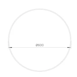GoodHome Miroir salle de bains rond diamètre 60 cm Tisa doré