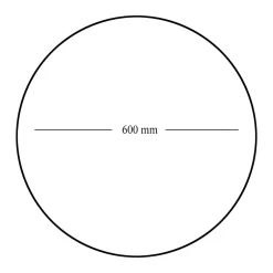 Miroir salle de bains rond diamètre 60 cm Dunnet noir* Miroir Simple