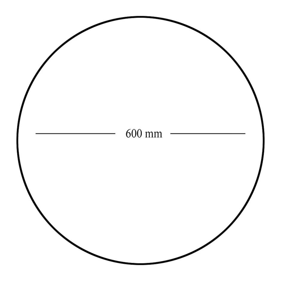 Miroir salle de bains rond diamètre 60 cm Dunnet noir* Miroir Simple