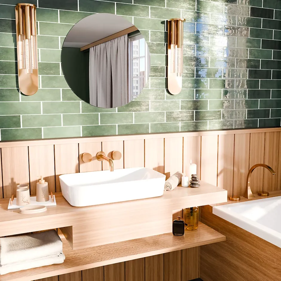 Miroir salle de bains rond diamètre 60 cm Dunnet noir* Miroir Simple