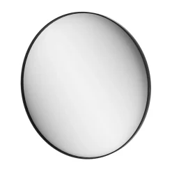 GoodHome Miroir salle de bains rond Ø100 cm, noir, Tisa