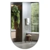 Tulup Miroir Semi-Ovale 45 x 80 cm Design moderne mural* Miroir Simple
