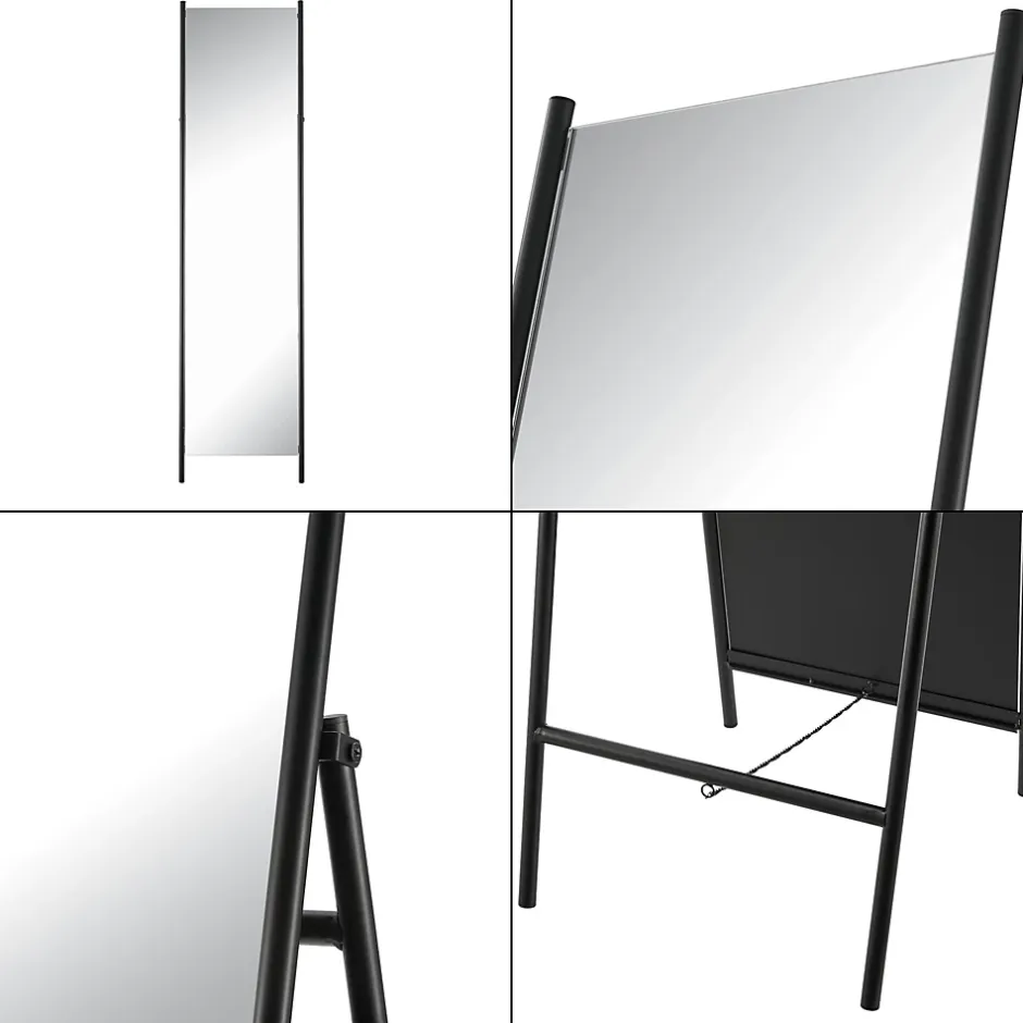 Helloshop26 Miroir sur pied 160 x 43 noir* Miroir Simple