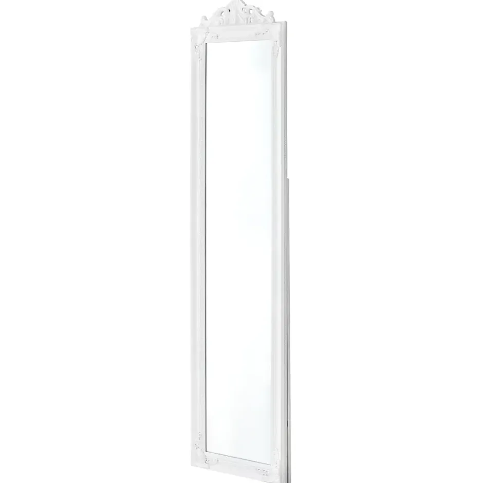 Helloshop26 Miroir sur pied inclinable 160 x blanc* Miroir Simple