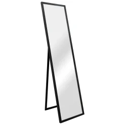 Helloshop26 Miroir sur pied psyche inclinable 150 noir