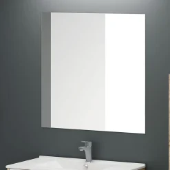 Kibath Miroir suspendu rectangulaire NEU, 80 cm x 60 cm, finition brillante* Miroir Simple