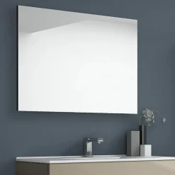 Kibath Miroir suspendu rectangulaire NEU, 80 cm x 60 cm, finition brillante* Miroir Simple