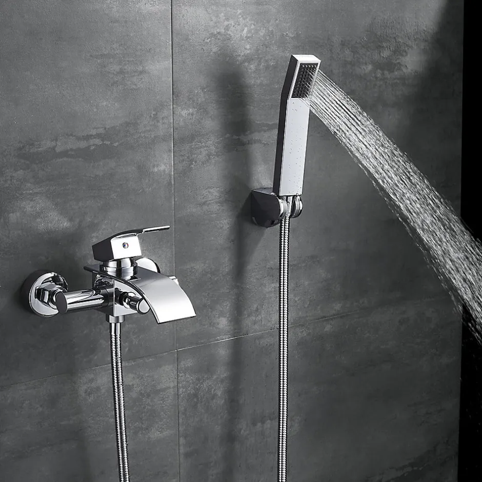 Auralum Max Mitigeur baignoire avec douchette Salle de Bain Robinet de baignoire Douchette Chrome