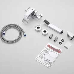 Auralum Max Mitigeur baignoire avec douchette Salle de Bain Robinet de baignoire Douchette Chrome