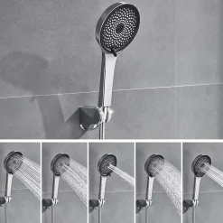 Auralum Max Mitigeur baignoire avec douchette Salle de Bain Robinet de baignoire avec 5 Fonctions Douchette Chrome