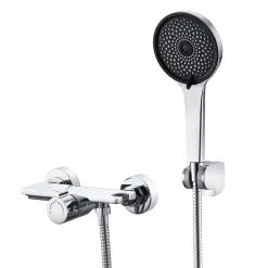 Auralum Max Mitigeur baignoire avec douchette Salle de Bain Robinet de baignoire avec 5 Fonctions Douchette Chrome