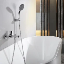 Imex Products Mitigeur baignoiredouche chrome en laiton et zamak avec flexible 180 cm* Robinet De Baignoire