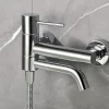 Imex Products Mitigeur baignoiredouche chrome en laiton et zamac avec flexible PVC 180 cm* Robinet De Baignoire