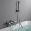 Imex Products Mitigeur baignoiredouche thermostatique nickel brosse en laiton et zamak