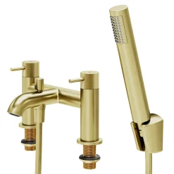 GoodHome Mitigeur bain douche + douchette, laiton doré, Owens