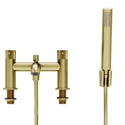 GoodHome Mitigeur bain douche + douchette, laiton doré, Owens