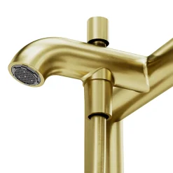 GoodHome Mitigeur bain douche + douchette, laiton doré, Owens