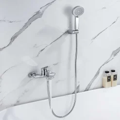 Poalgi Mitigeur bain douche mécanique avec douchette SKY BATH chromé série NATURE