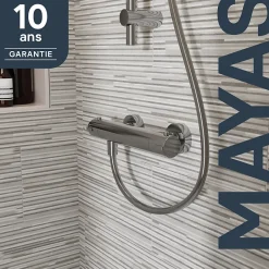 GoodHome Mitigeur bain douche thermostatique, chrome, NF, Mayas* Robinet De Douche