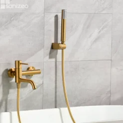 Imex Mitigeur Bain/Douche Anti-Calcaire Or Brossé MONZA BDM039-4OC* Robinet De Baignoire