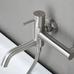 Imex Mitigeur Bain/Douche Anti-Calcaire en Niquel Brossé MONZA BDM039-4NQ