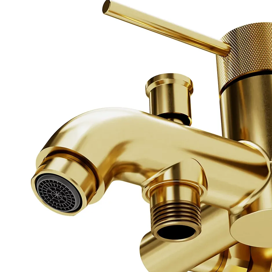 GoodHome Mitigeur bain/douche mécanique, doré, Owens