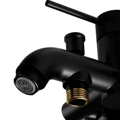 GoodHome Mitigeur bain/douche mécanique noir mat, Owens* Robinet De Baignoire