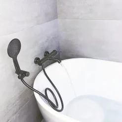 Essebagno Mitigeur bain-douche mécanique gun métal Luisa* Robinet De Baignoire