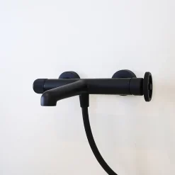 Essebagno Mitigeur bain-douche mécanique noir Indus* Robinet De Baignoire