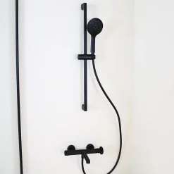 Essebagno Mitigeur bain-douche mécanique noir Indus* Robinet De Baignoire