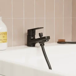 GoodHome Mitigeur bain/douche monotrou, noir, Aisai