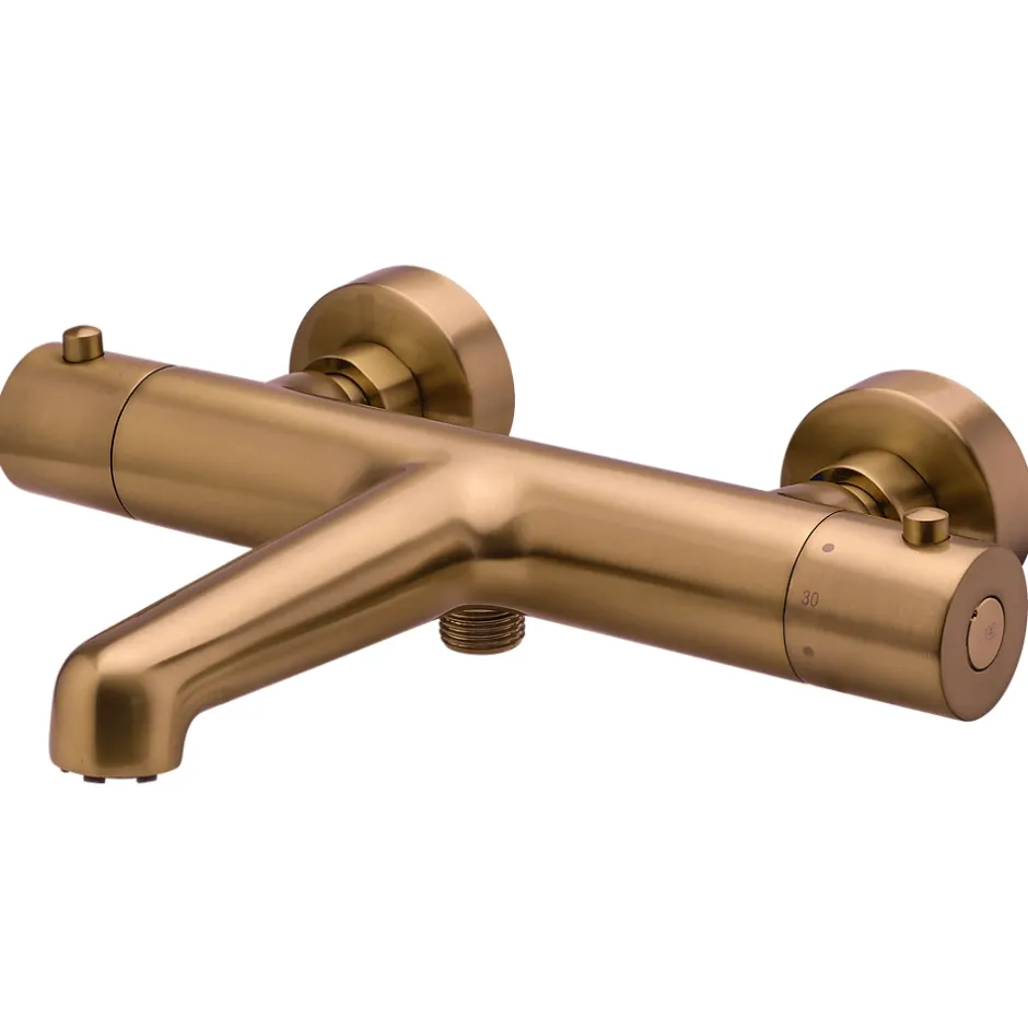 Essebagno Mitigeur bain-douche thermostatique cuivre brossé Luisa* Robinet De Baignoire
