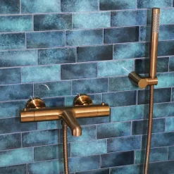 Essebagno Mitigeur bain-douche thermostatique cuivre brossé Luisa* Robinet De Baignoire