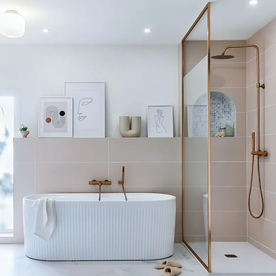 Essebagno Mitigeur bain-douche thermostatique cuivre brossé Luisa* Robinet De Baignoire