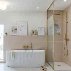 Essebagno Mitigeur bain-douche thermostatique or brossé Luisa