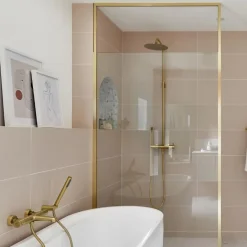 Essebagno Mitigeur bain-douche thermostatique or brossé Luisa