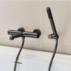 Essebagno Mitigeur bain-douche thermostatique gun métal Luisa* Robinet De Baignoire