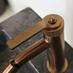 Essebagno Mitigeur bidet bas cuivre brossé Molette