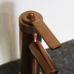 Essebagno Mitigeur bidet bas cuivre brossé Molette