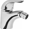 Sanindusa Mitigeur bidet bec orientable Alfa chrome livré avec fixation 2 flexibles
