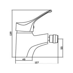 Essebagno Mitigeur bidet chrome Target* Robinet De Bidet